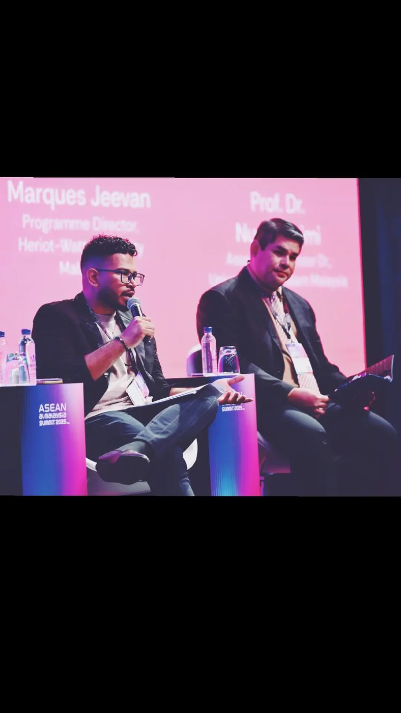Marques Jeevan Menon at a professional event